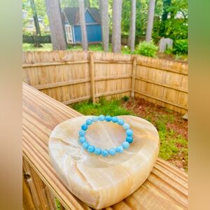 Dominican Blue Larimar Grade A Mineral Gemstone Bracelet 10mm